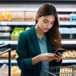 Home 22 쇼핑 중독 회복 사례 - **Prompt:** A young adult, dressed in comfortable, modest everyday clothing, gazes intently at a sma...