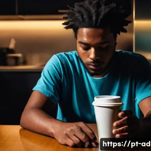 Home 32 도박 중독 회복 지원 - **Prompt 1: The Invisible Web of Addiction**
"A candid, realistic photograph of a young adult, a...