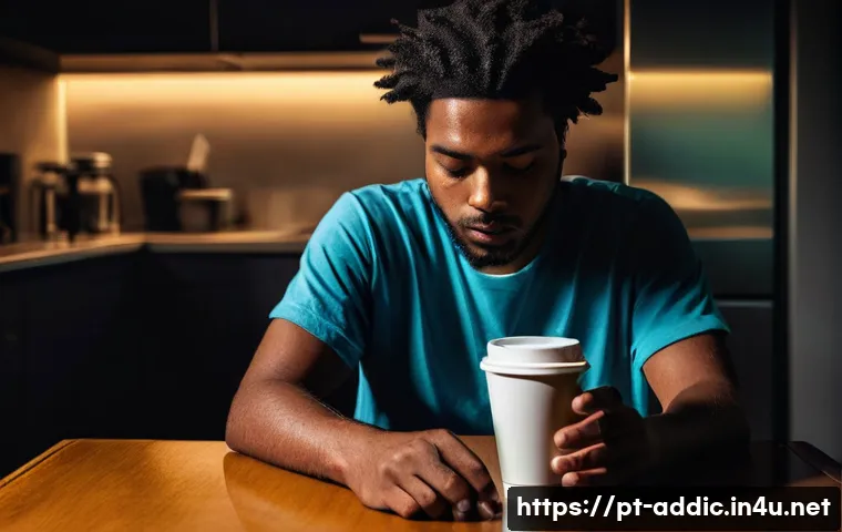 도박 중독 회복 지원 - **Prompt 1: The Invisible Web of Addiction**
"A candid, realistic photograph of a young adult, a...